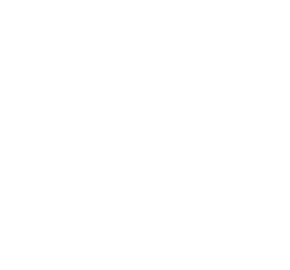 White briefcase icon on black background.
